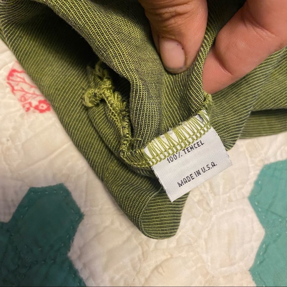 Bryn Walker Avocado Tencel Green Button Front - Picture 10 of 11